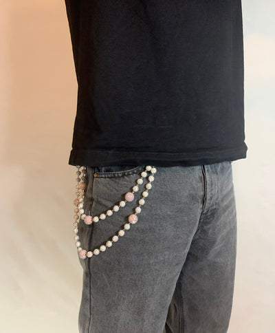 DOUBLE-LAYERED ICED WALLET CHAIN