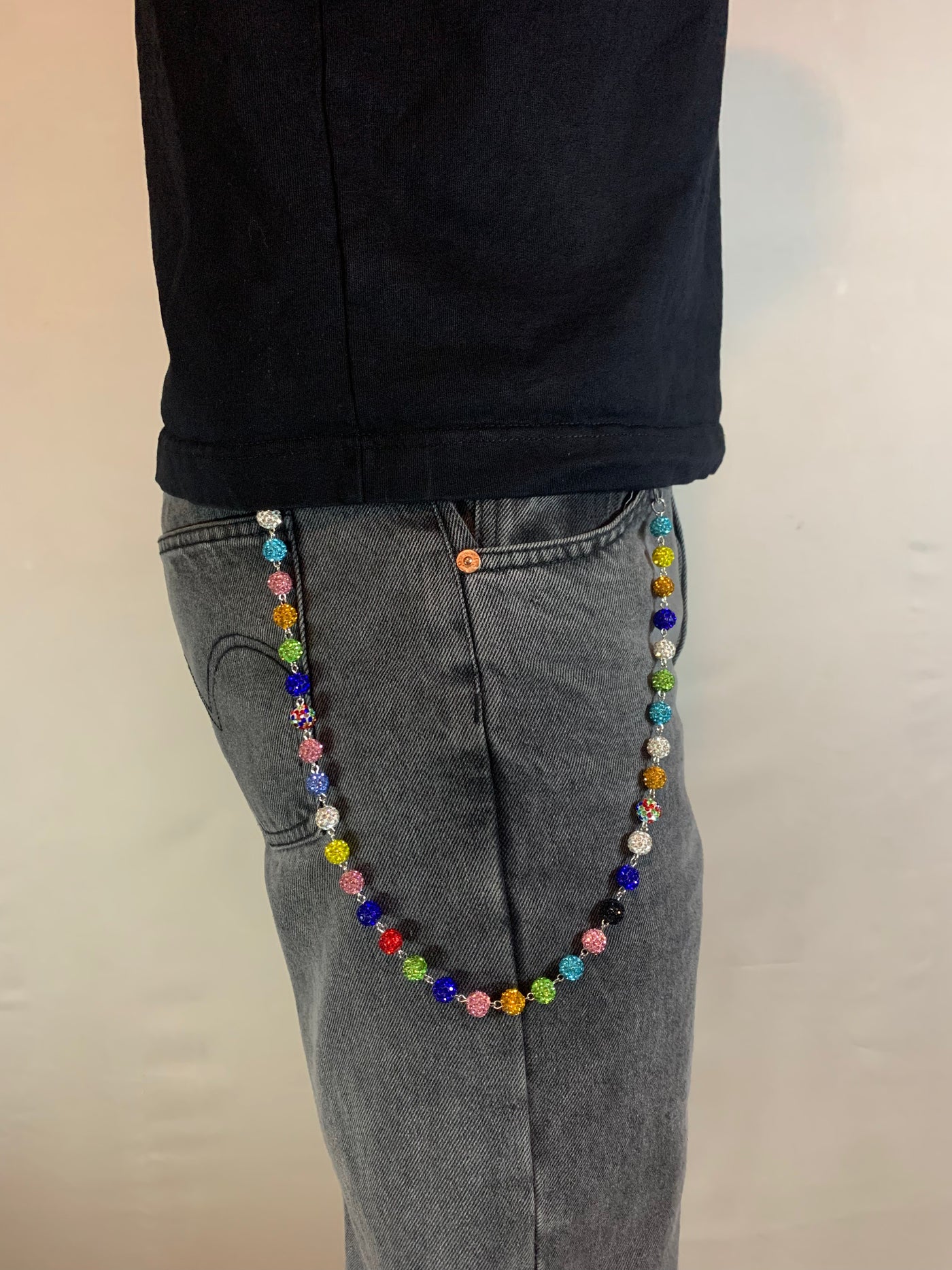 COLORFUL CRYSTAL WALLET CHAIN
