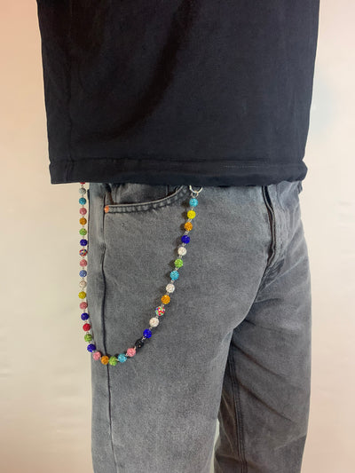 COLORFUL CRYSTAL WALLET CHAIN